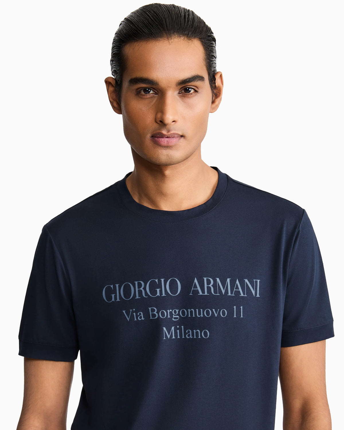 Jersey t-shirt in Pima cotton with a front print