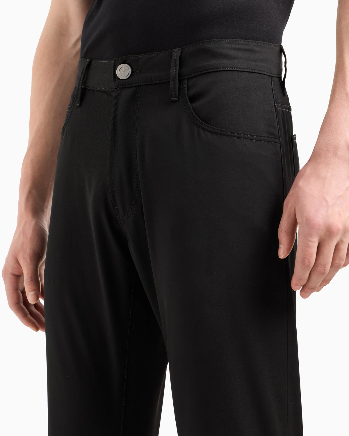 Five-pocket, regular-fit, virgin-wool trousers