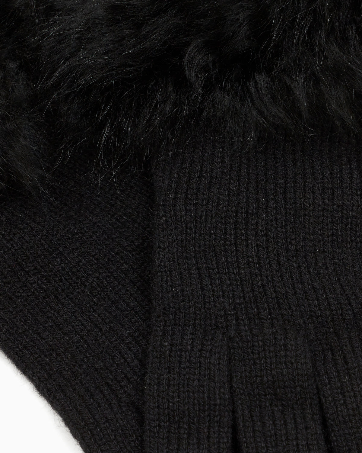 Knit cashmere gloves