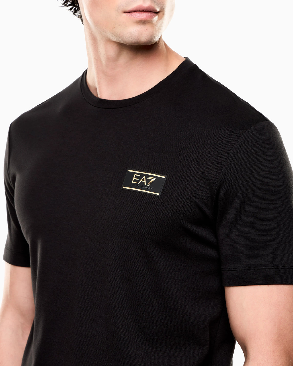 Premium Label stretch viscose-blend crew-neck T-Shirt
