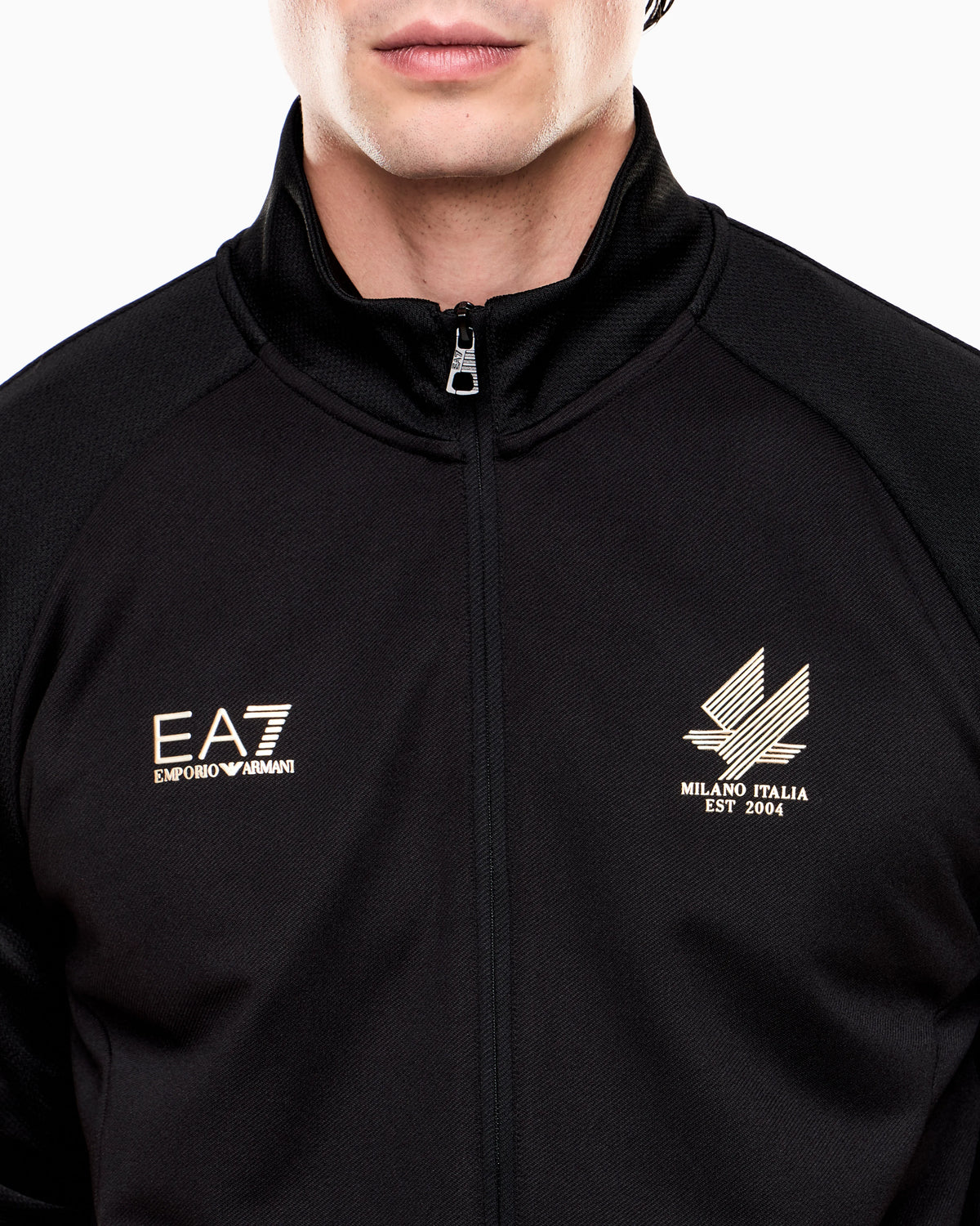 Soccer zip-up sweatshirt in technical fabric
