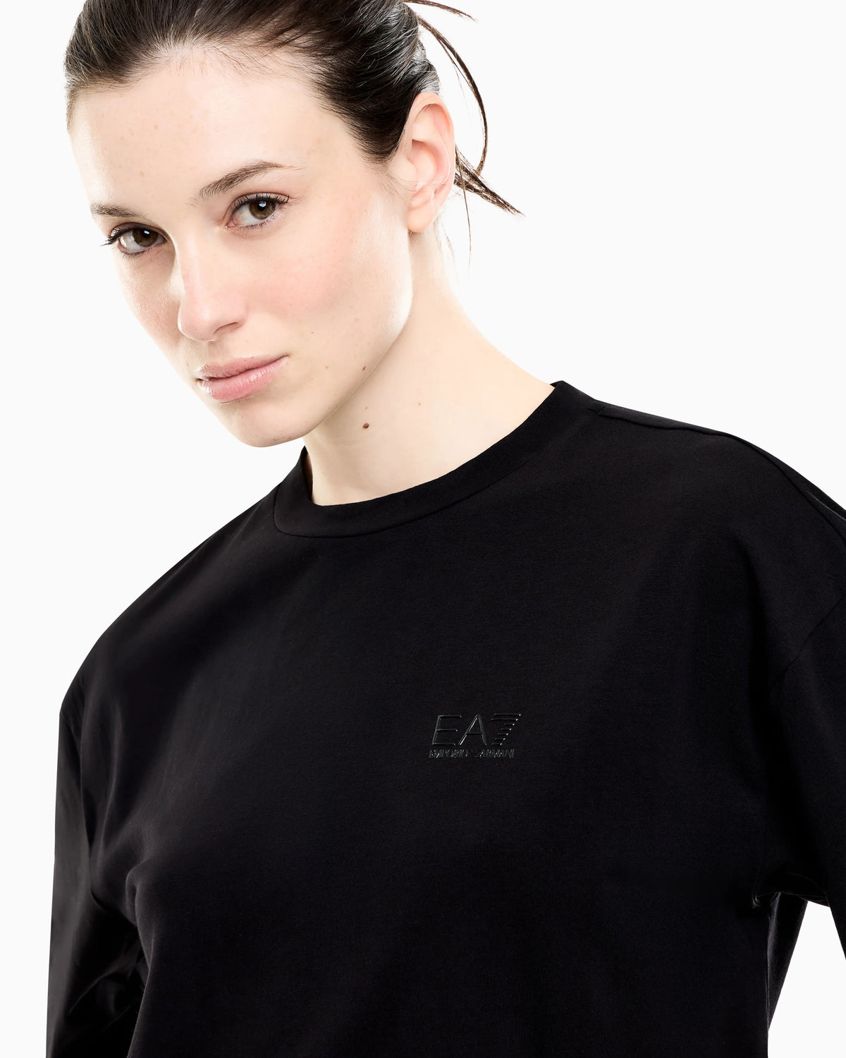 T-shirt short-sleeve oversized in cotton-blend jersey