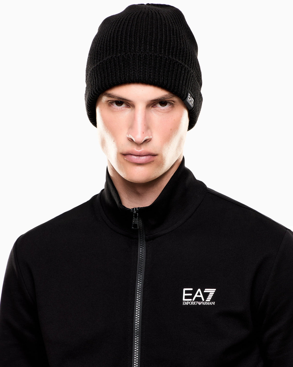 Fisherman wool knit beanie with logo Mountain Core