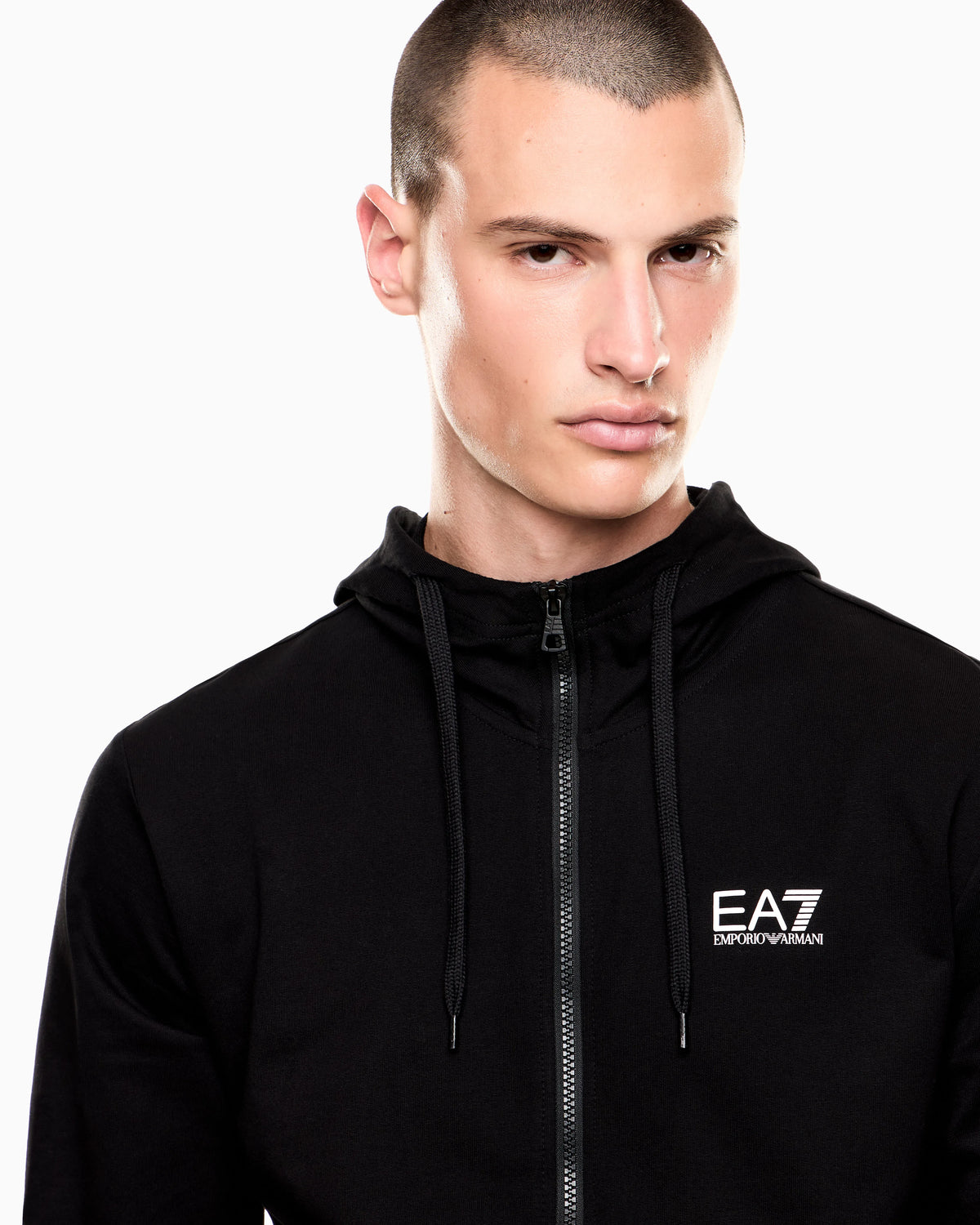 Fleece sweatshirt Core Identity in cotton with a chest logo