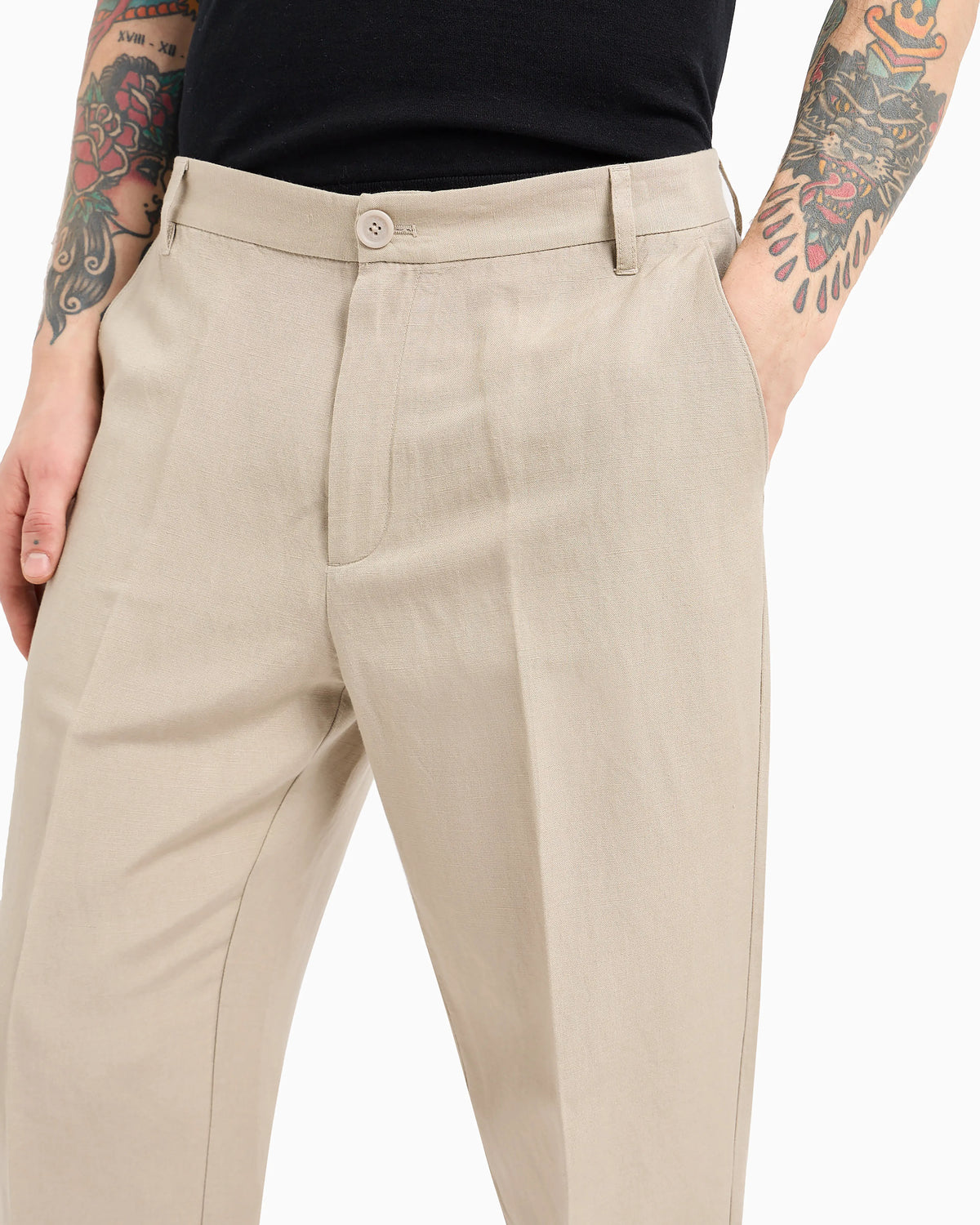 Poplin chino trousers