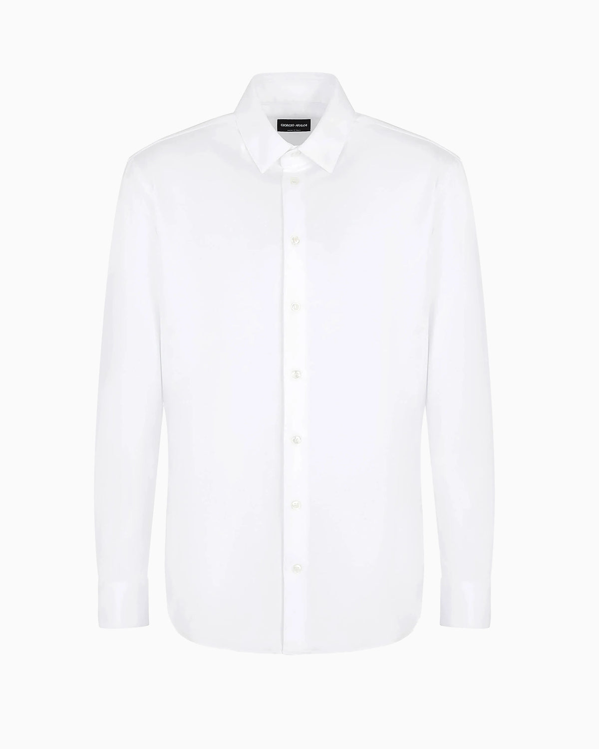 Plain-knit cotton interlock shirt