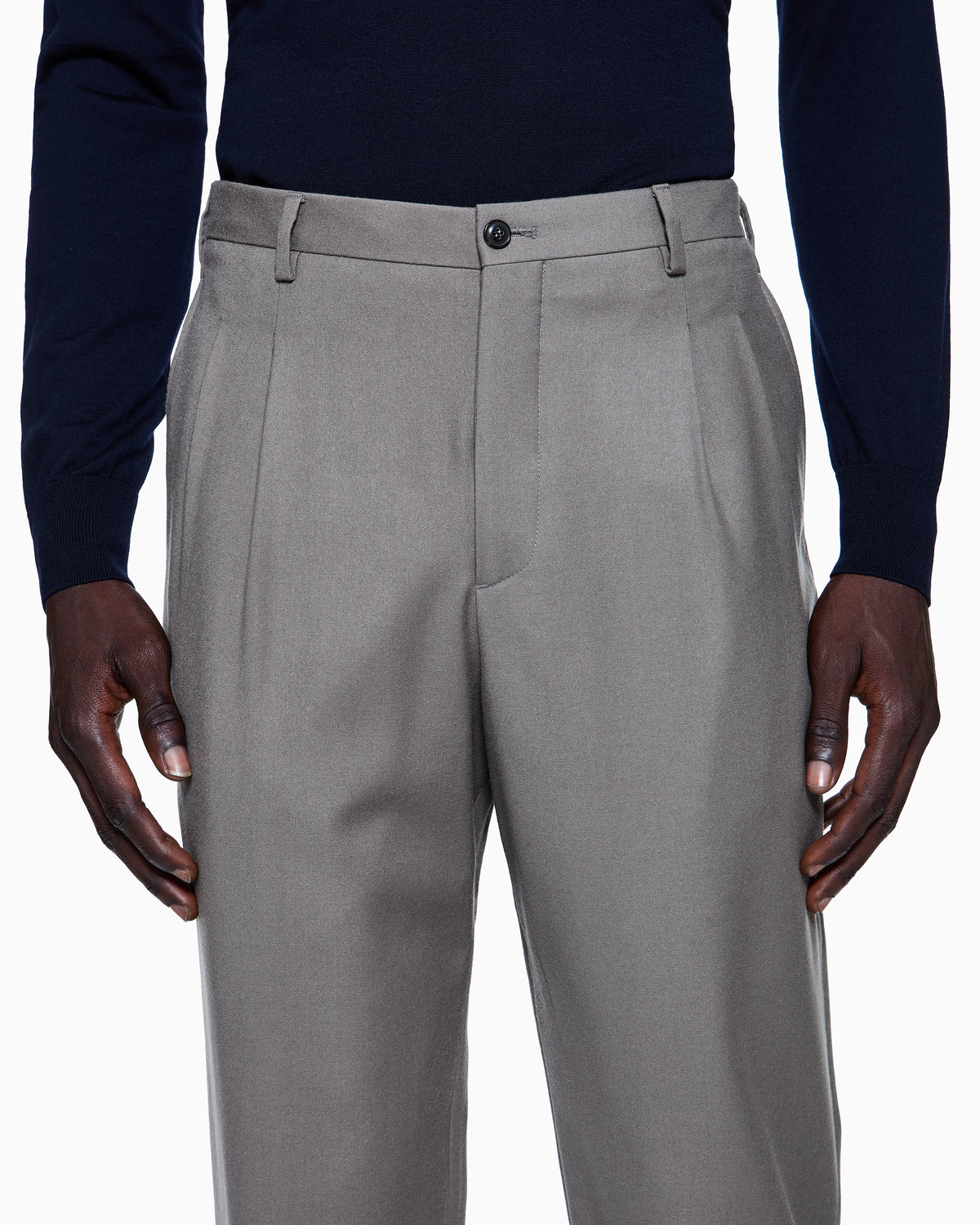 Wool flannel trousers