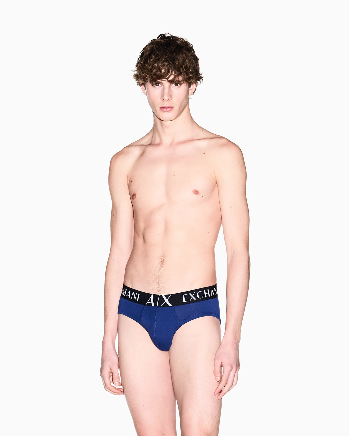 Stretch cotton briefs with a logo waistband Essential