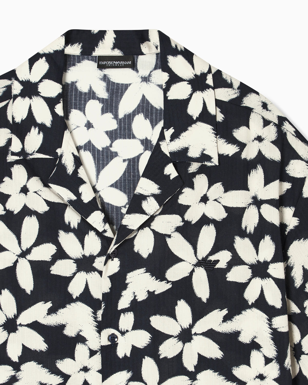 Flower eagle pattern beachwear shirt