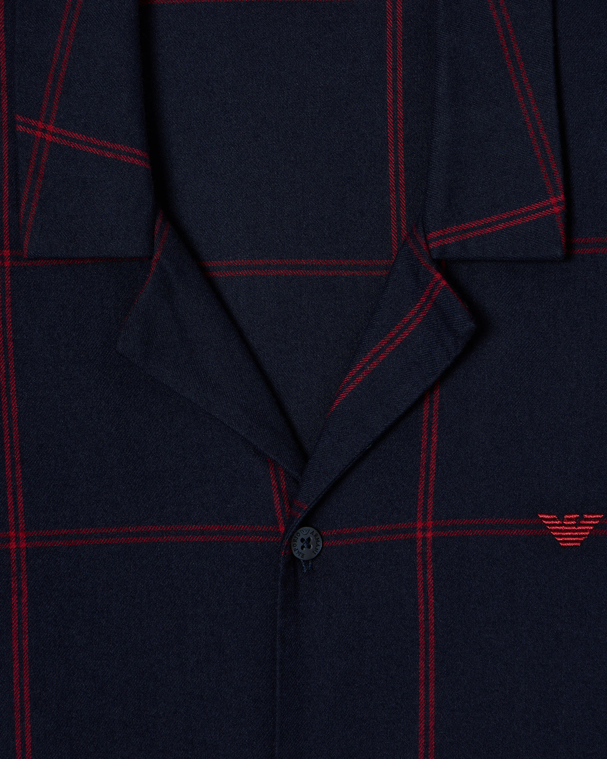 ASV tartan motif flannel pyjamas with lapels