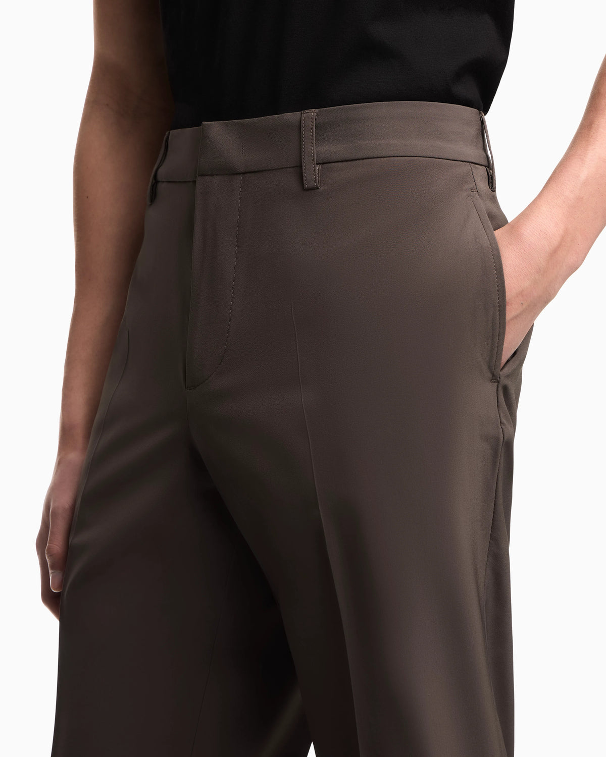 Nylon viscose blend trousers