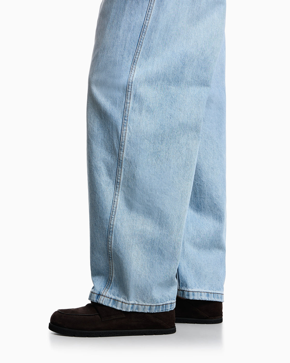 J80 baggy twist-fit, stone-washed denim jeans