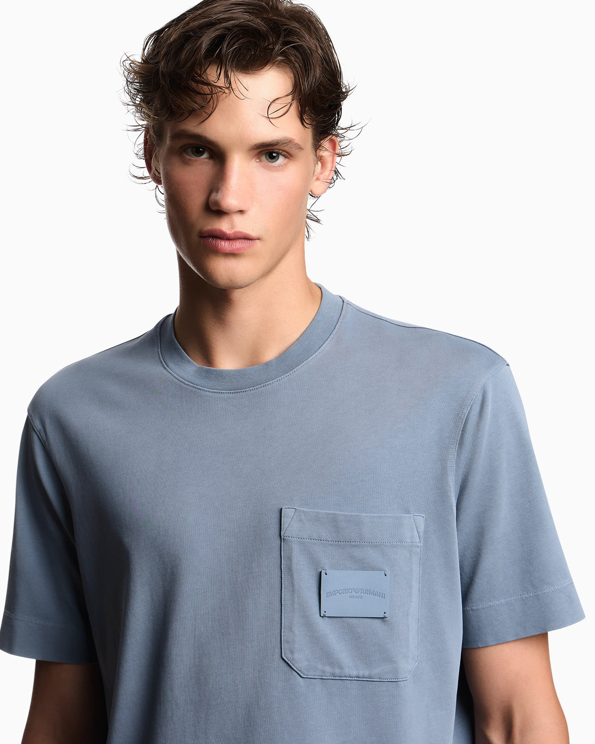 ASV jersey T-shirt with leather logo patch