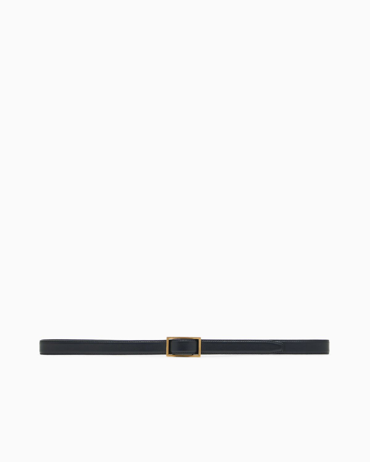 Leather belt with plate