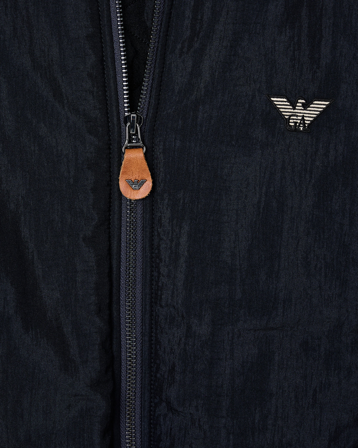Nylon bomber jacket with passementerie tape