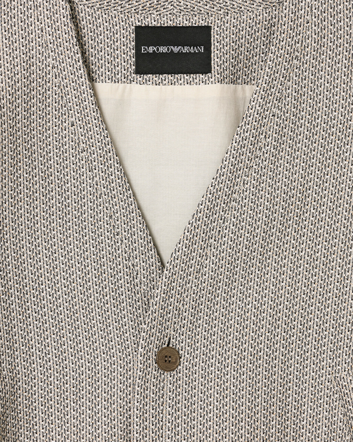 V-neck blouson in 3D effect micro-pattern fabric