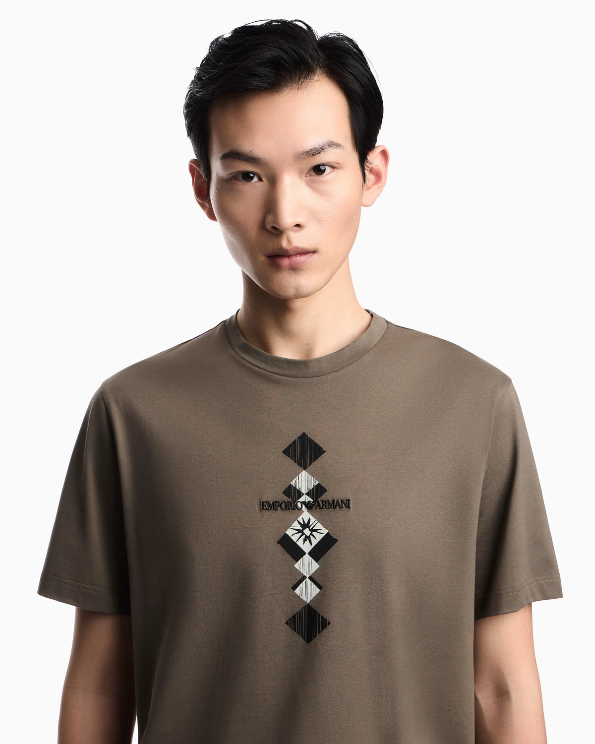 Jersey T-shirt with tribal print