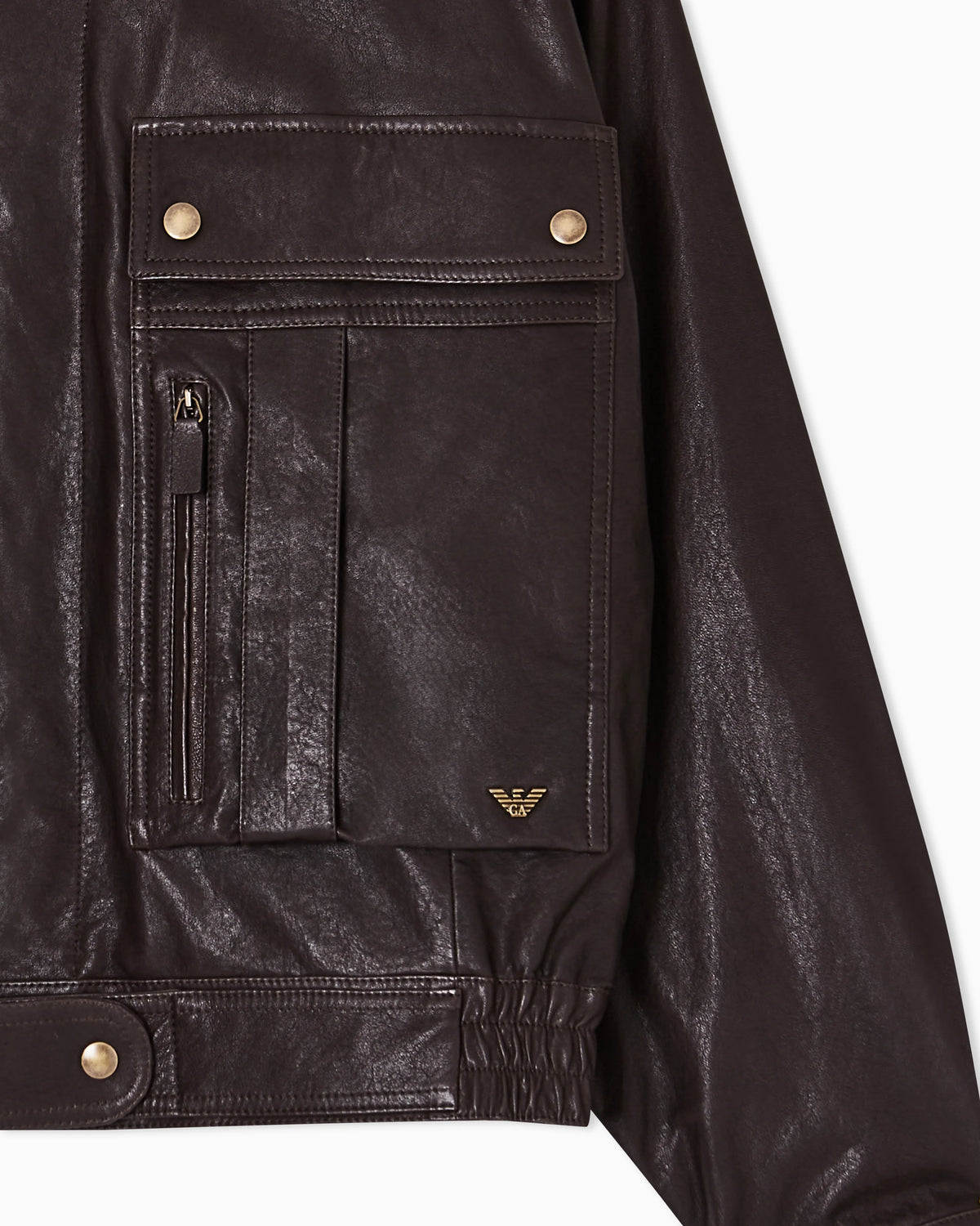 Washed, vegetable-tanned nappa blouson