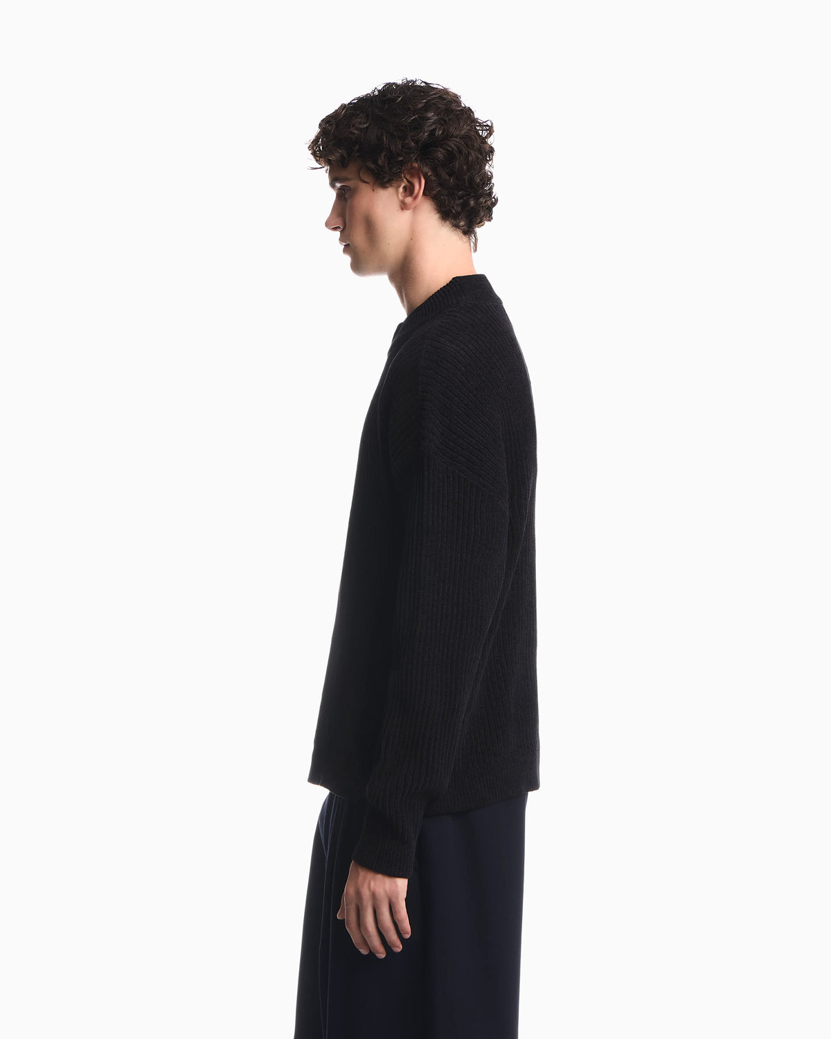 Ribbed chenille sweater with Signature Capsule logo