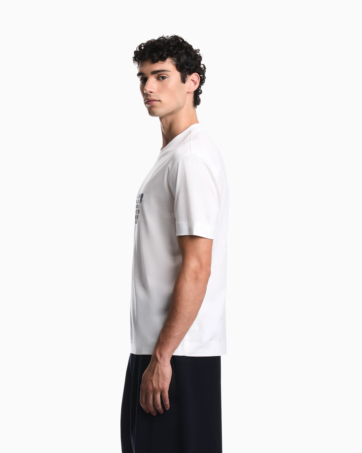 Lyocell blend jersey T-shirt with graffiti eagle logo print