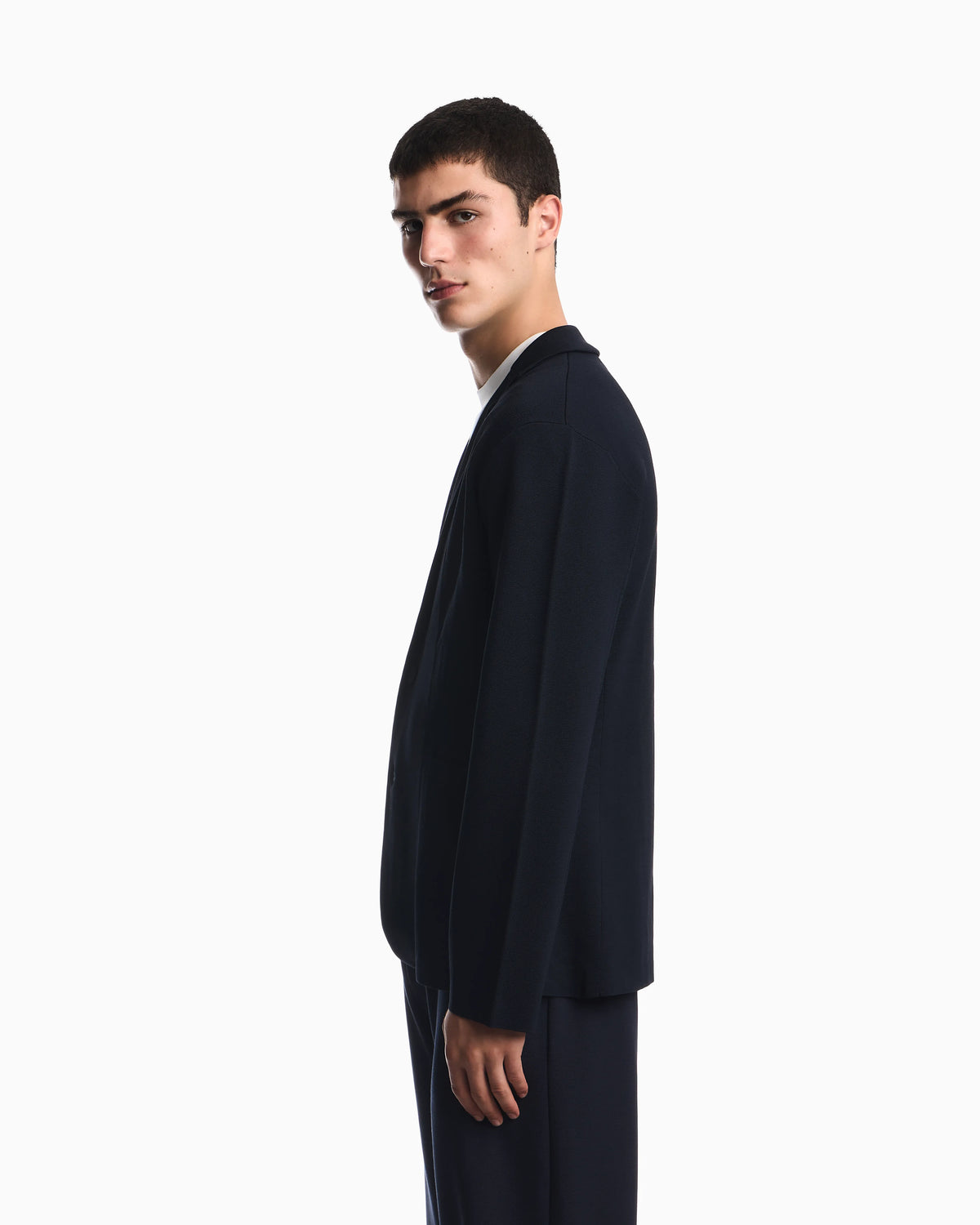 Single-breasted blazer in Travel Essential knit fabric