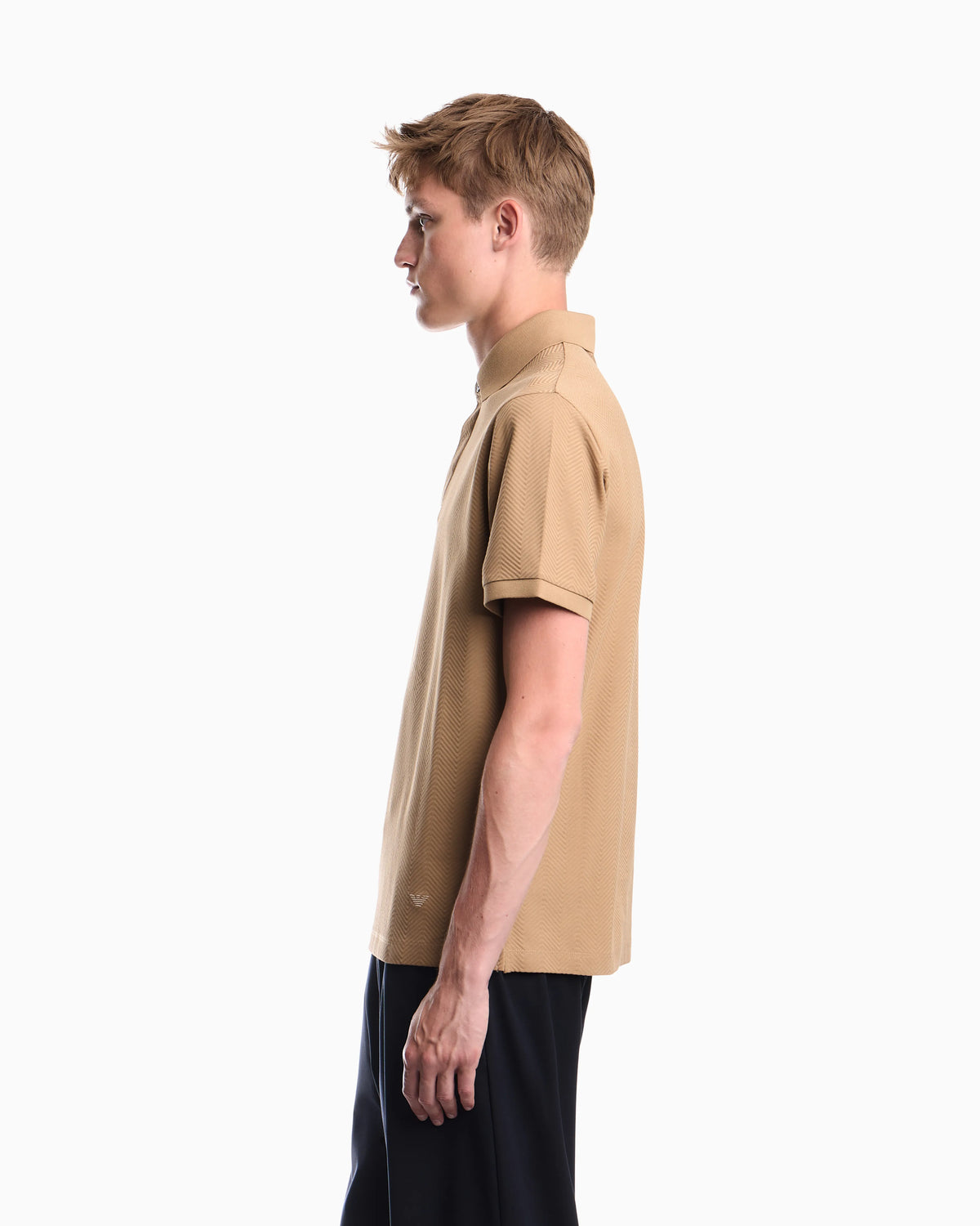 Jacquard jersey polo