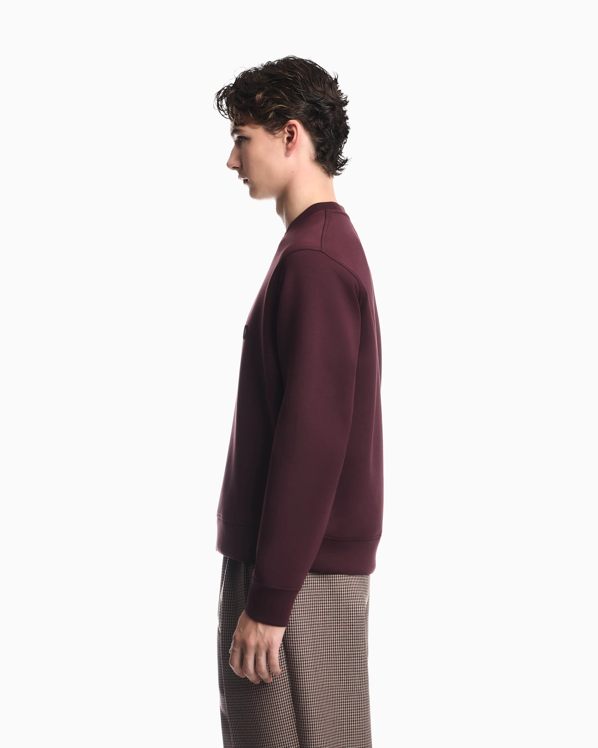 Double jersey sweatshirt with contrasting logo