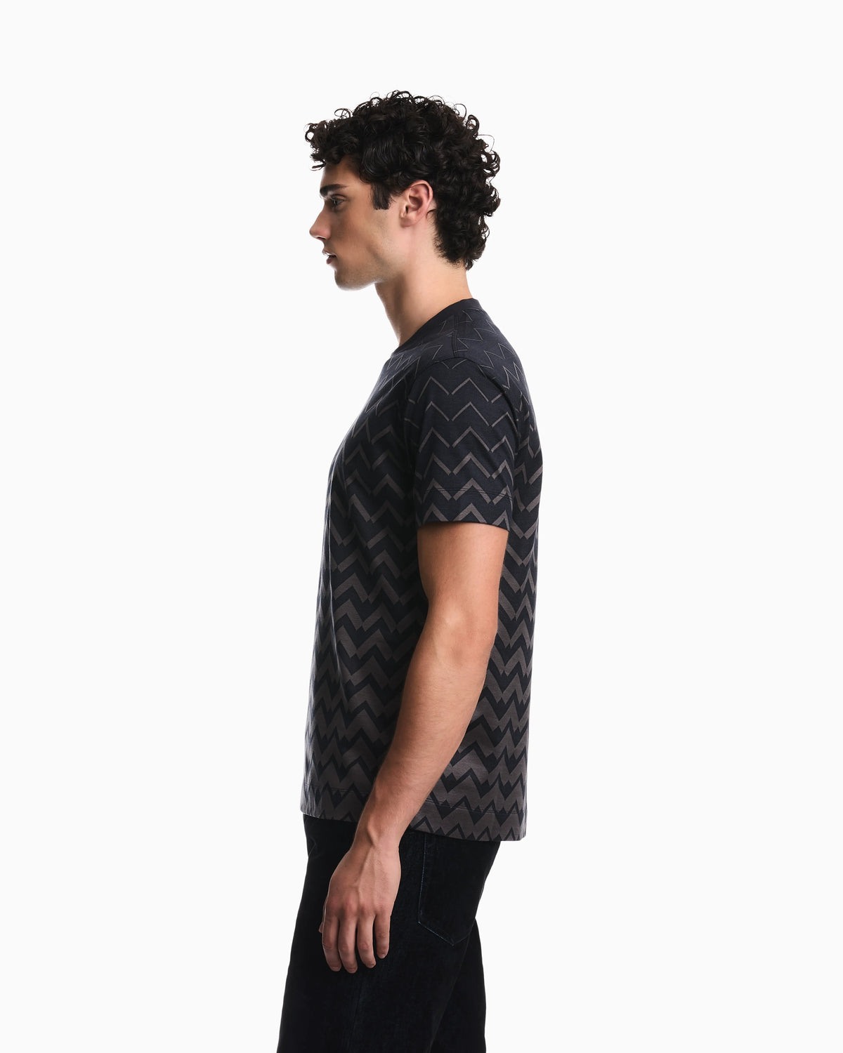 Jersey jacquard T-shirt in lyocell blend Signature Capsule