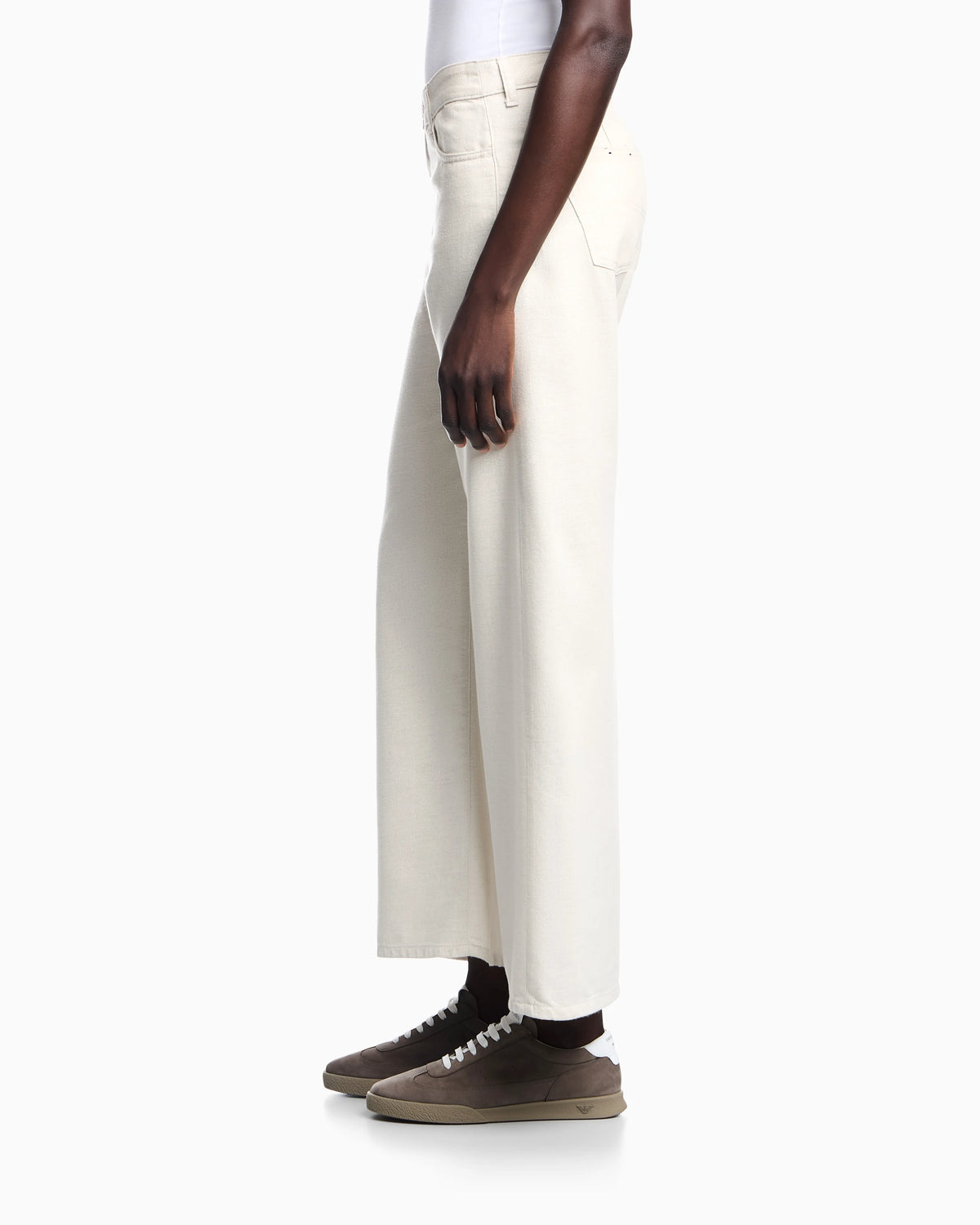 Regular fit five-pocket pants in cotton and viscose drill