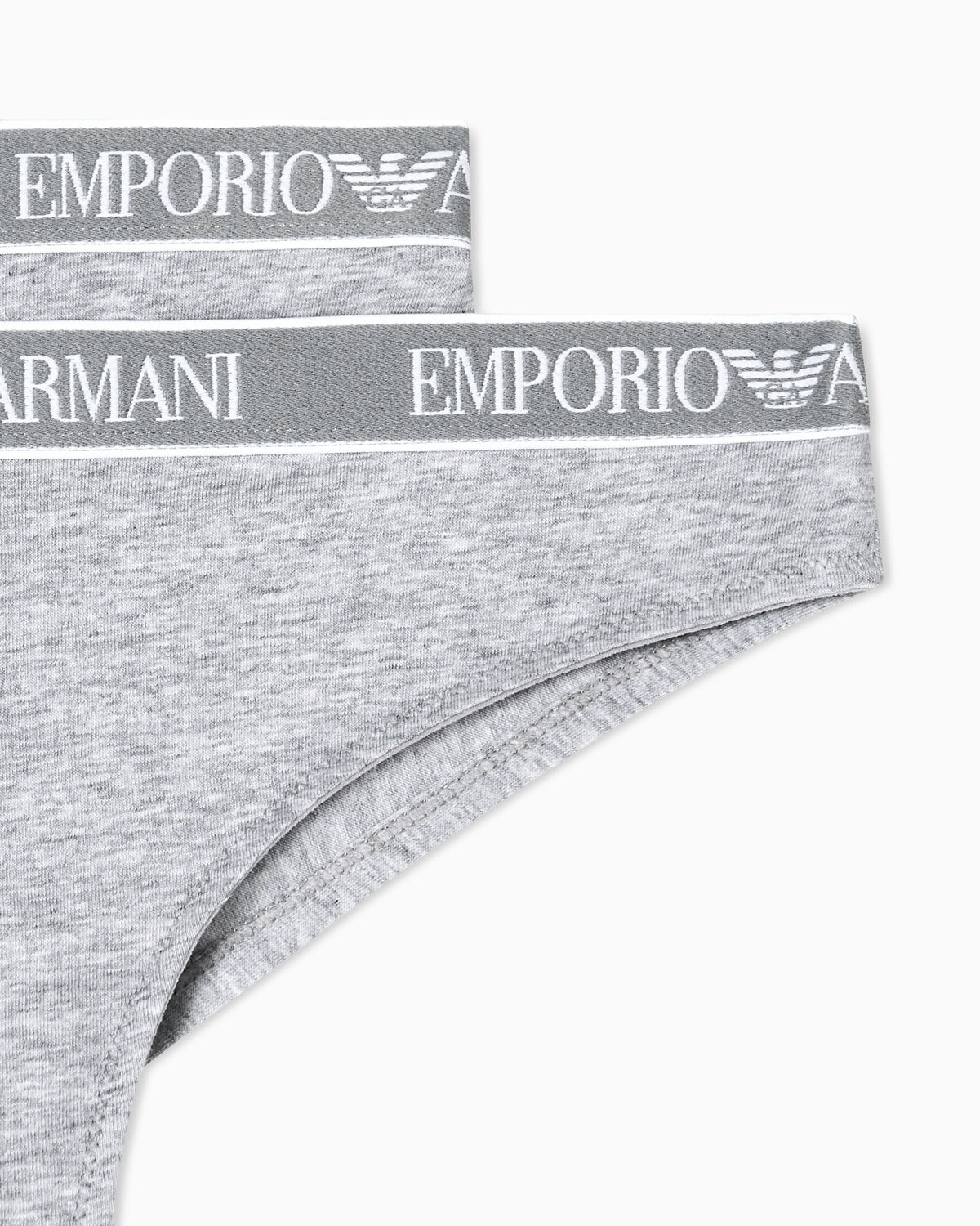 Two-pack of Iconic organic jersey Brazilian briefs with logo waistband
