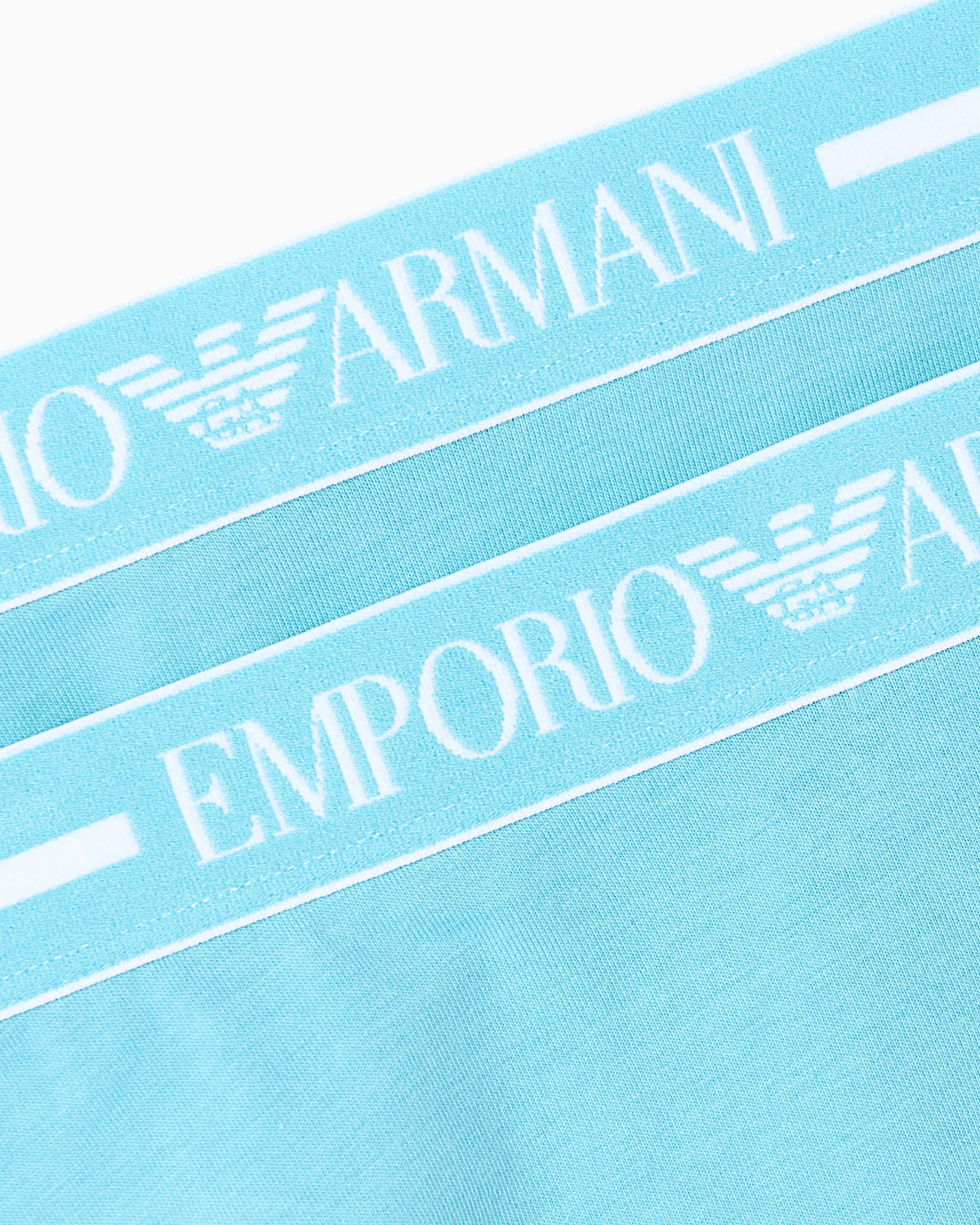Two-pack of organic jersey Brazilian briefs with logo waistband