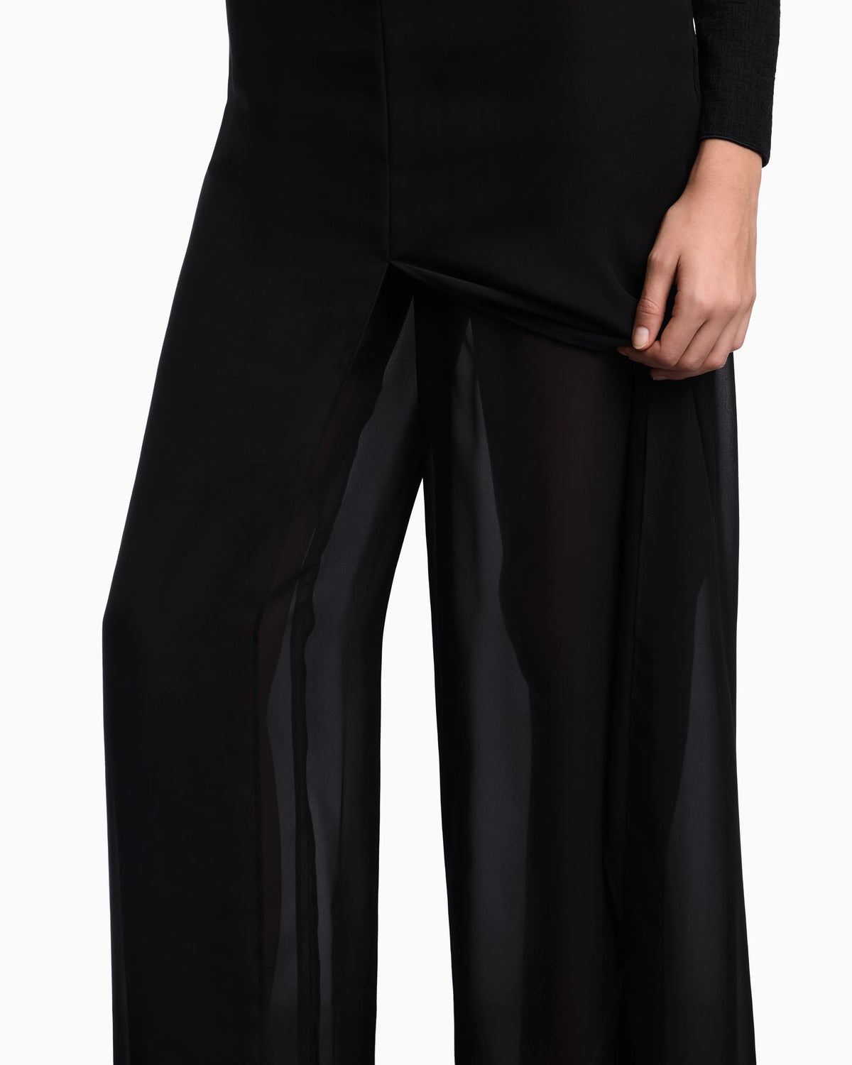 Technical georgette culottes