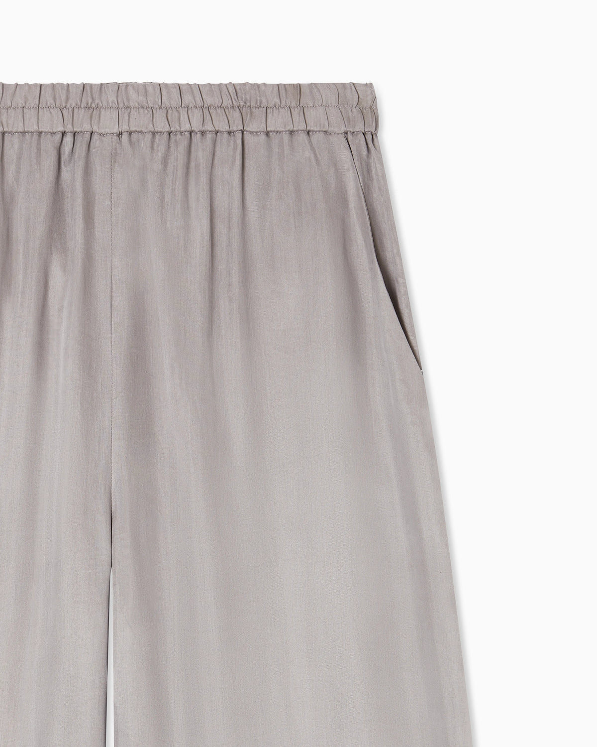 Elasticated-waist trousers in flowing washed Lyocell