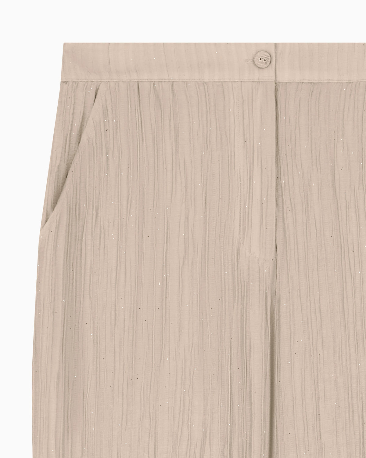 Sparkling, pleated crepon trousers