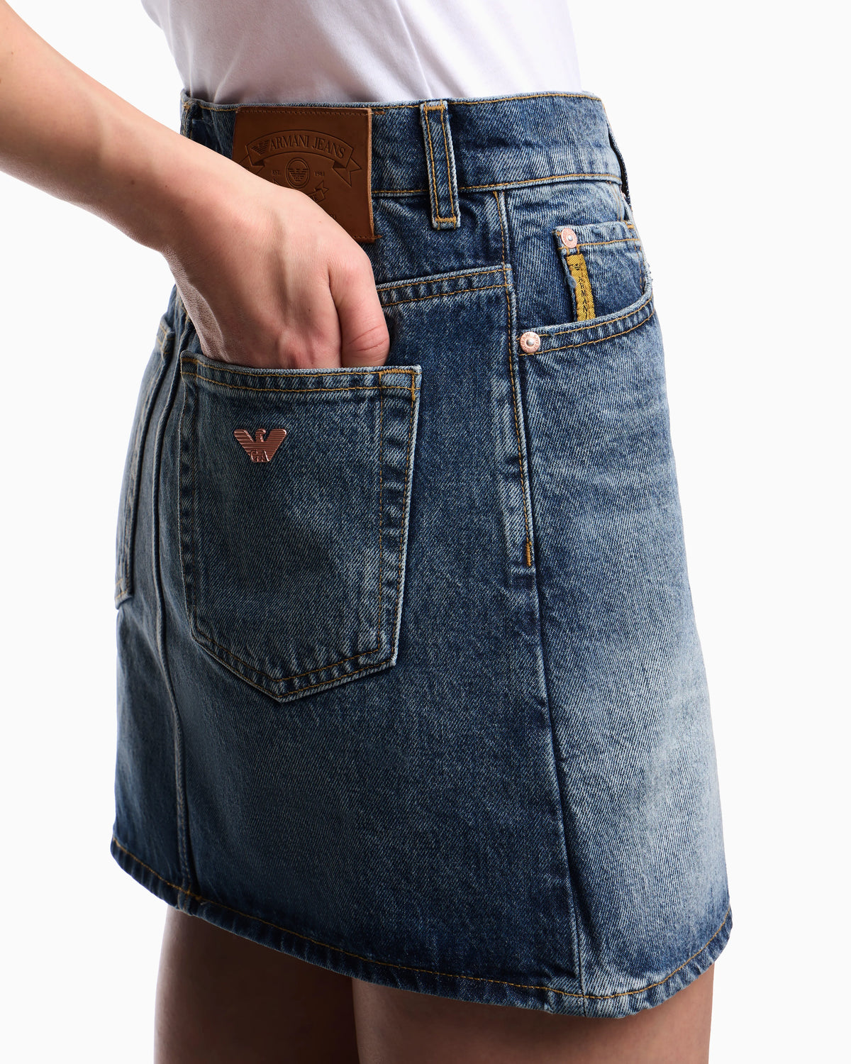 Armani Jeans denim miniskirt