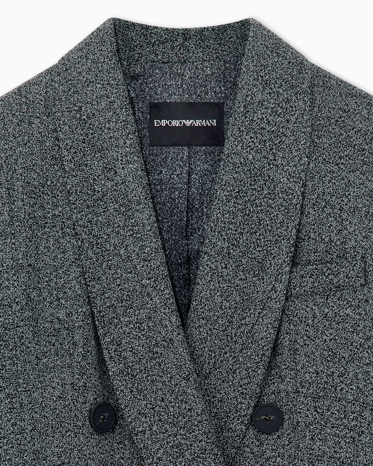 Double-breasted blazer in mouliné fabric Signature Capsule