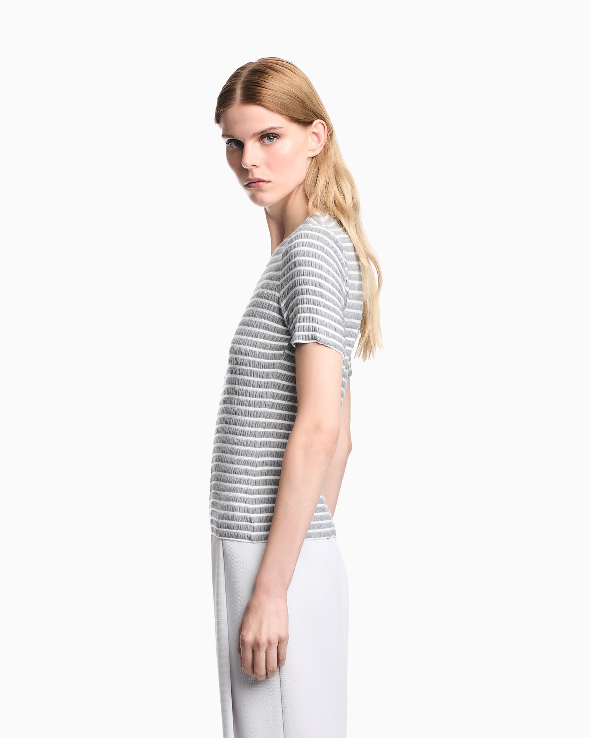 Slim-fit striped jacquard jersey shirt Signature Capsule