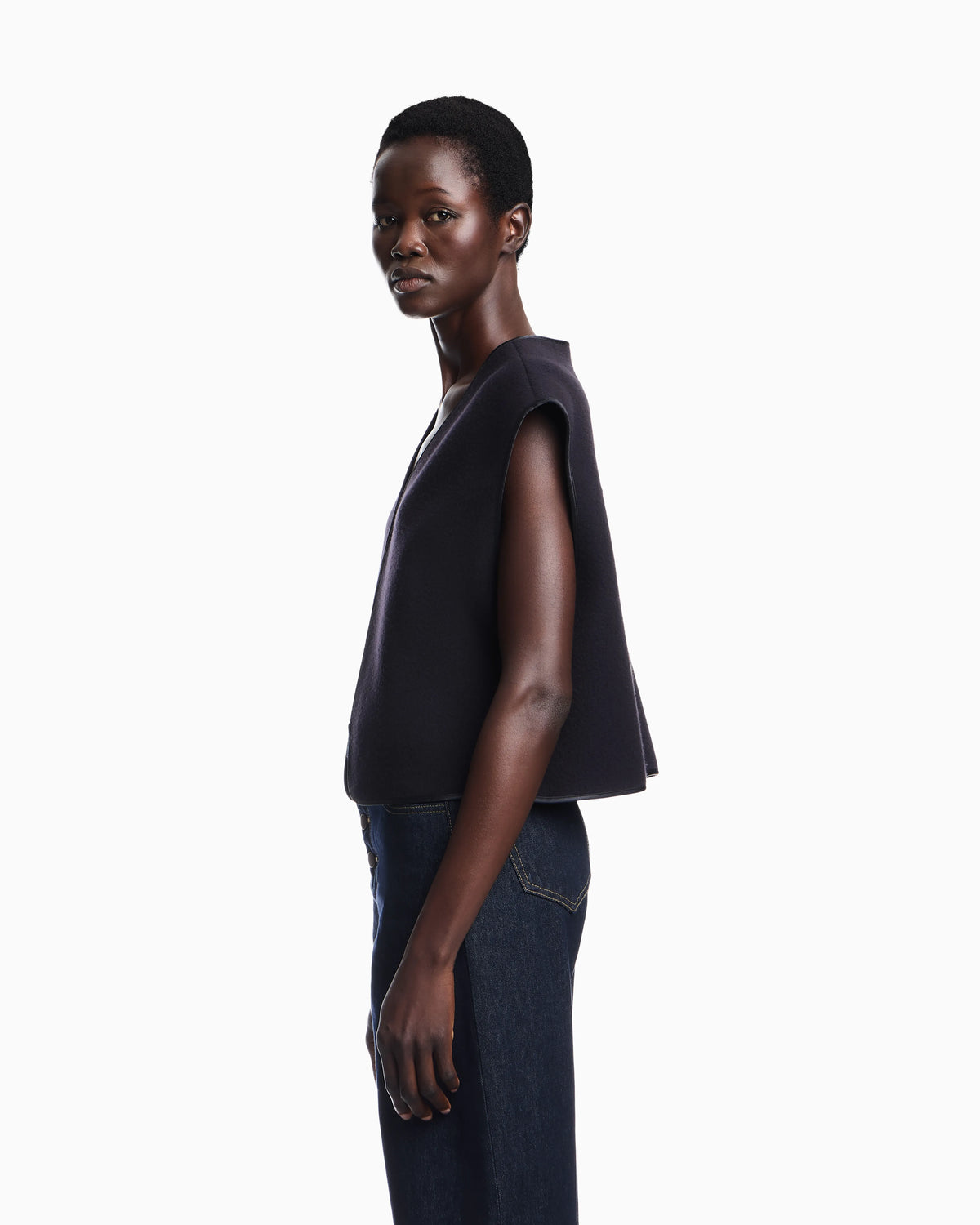 Vest in virgin wool cloth Boteh Capsule