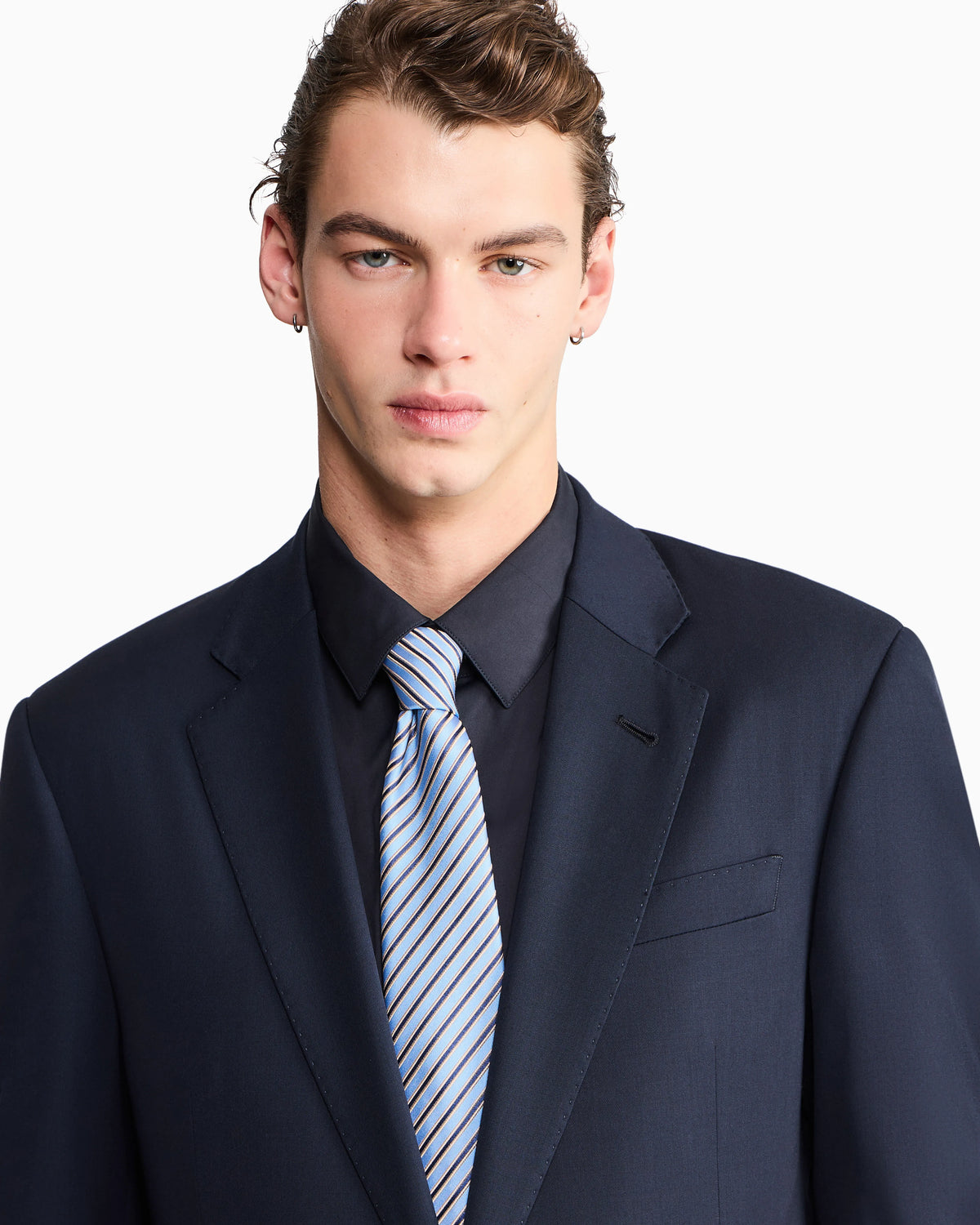 Slim fit-shirt in stretch cotton poplin