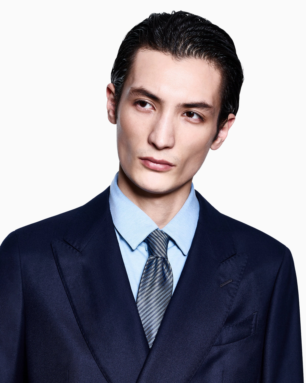 Slim-fit mélange cotton-blend jersey shirt