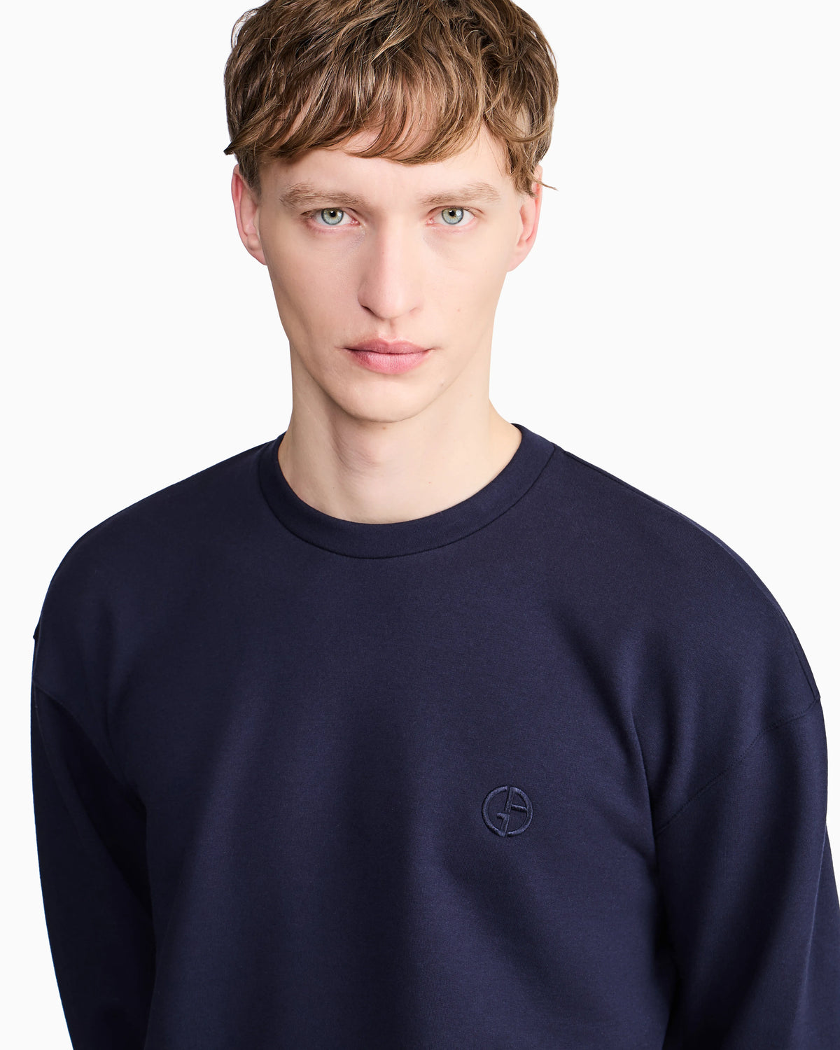 Cotton and cashmere crew-neck sweatshirt