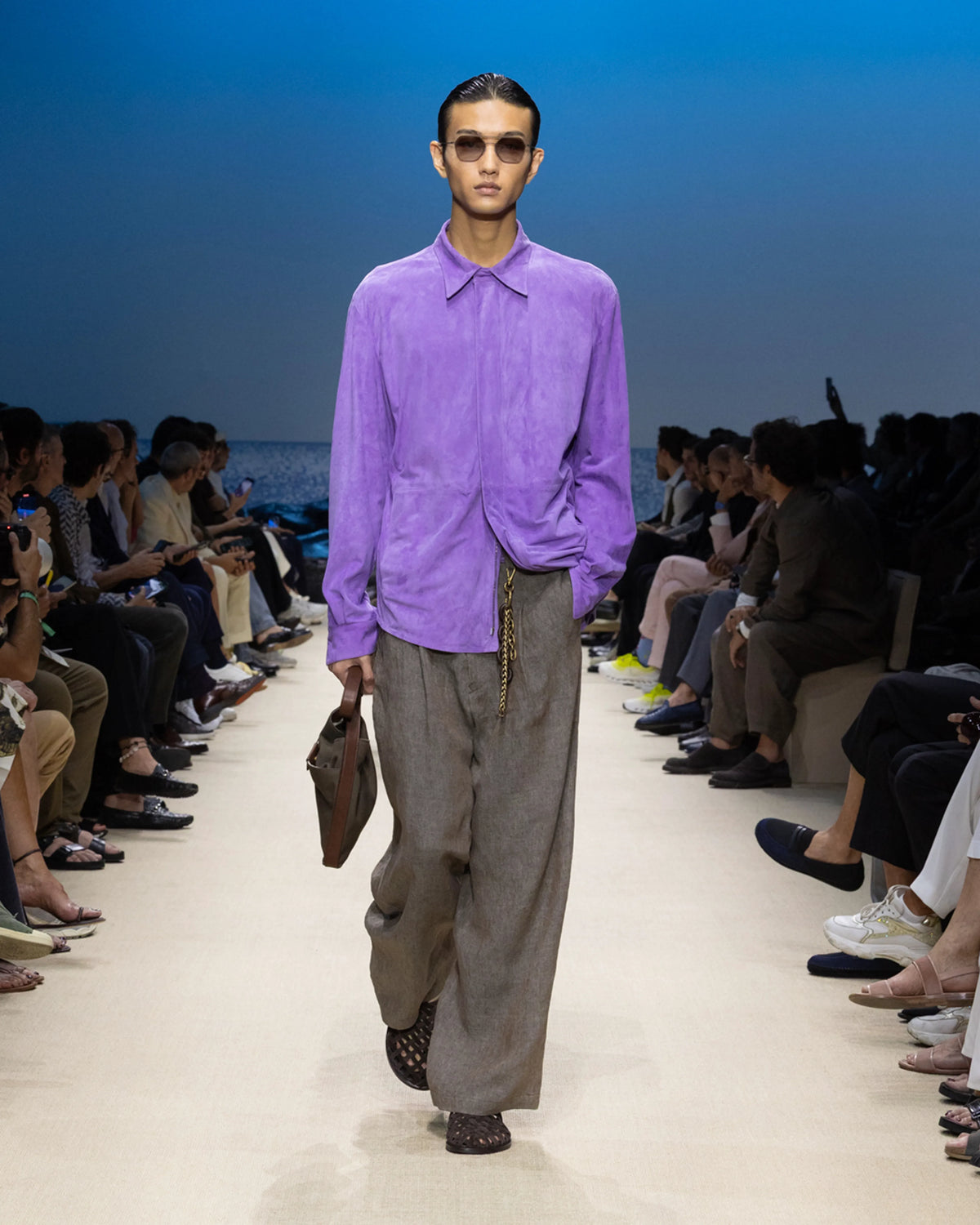lambskin suede shirt jacket