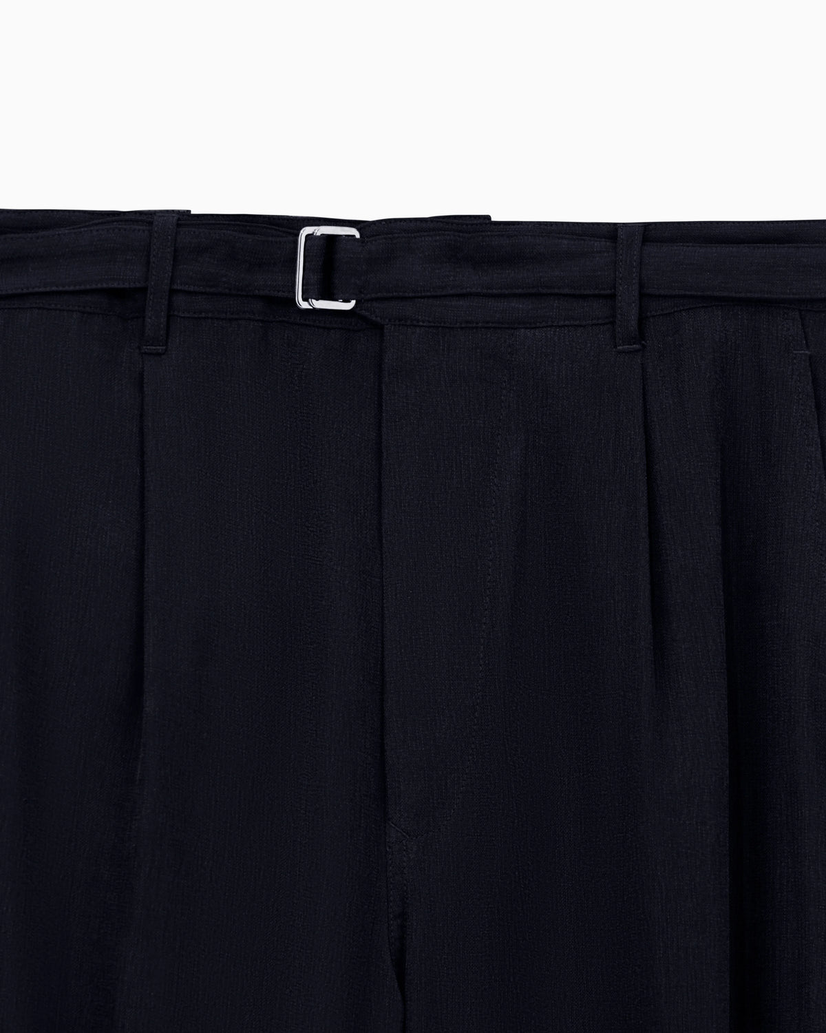 cupro basketweave single-pleat trousers