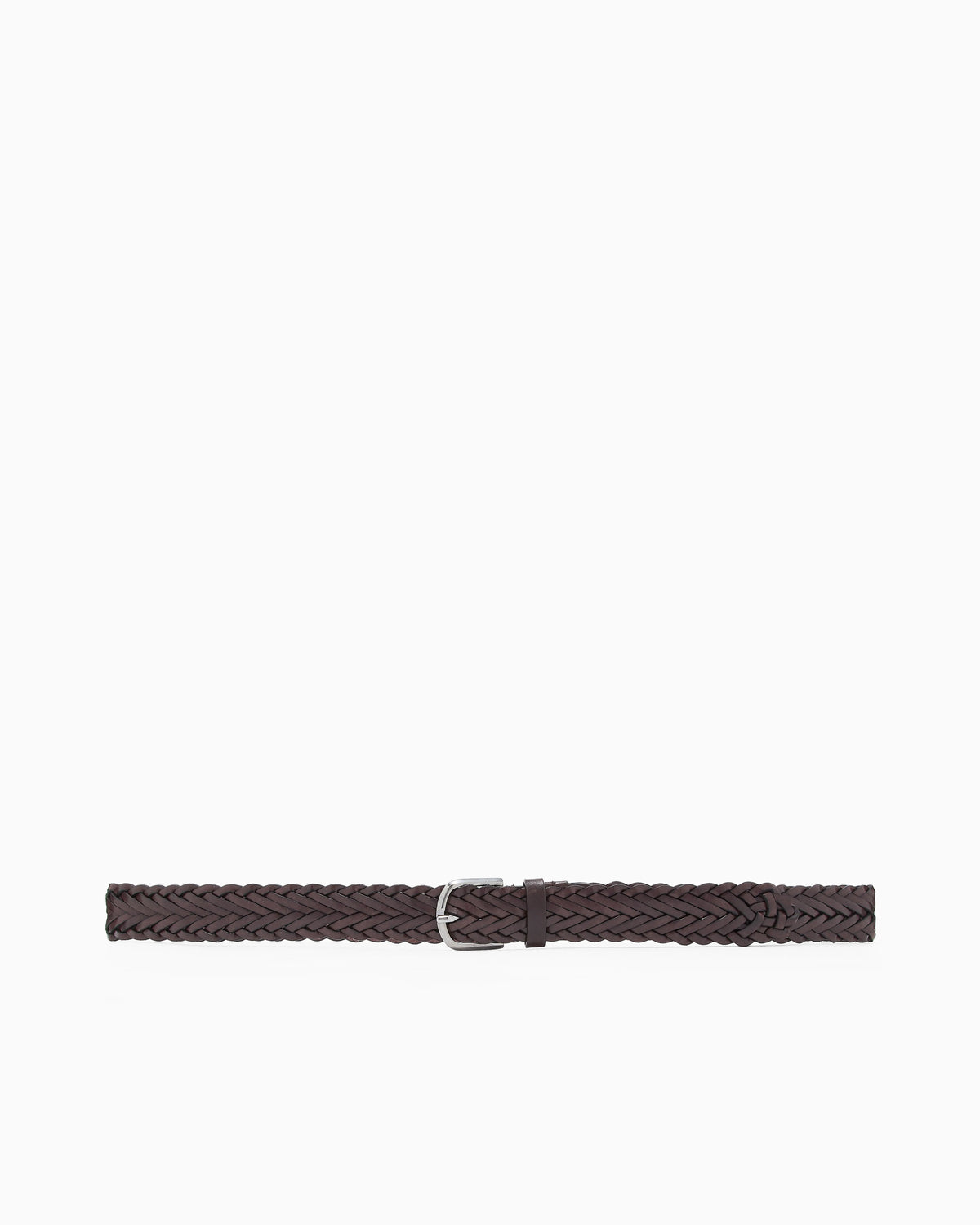 Woven leather belt