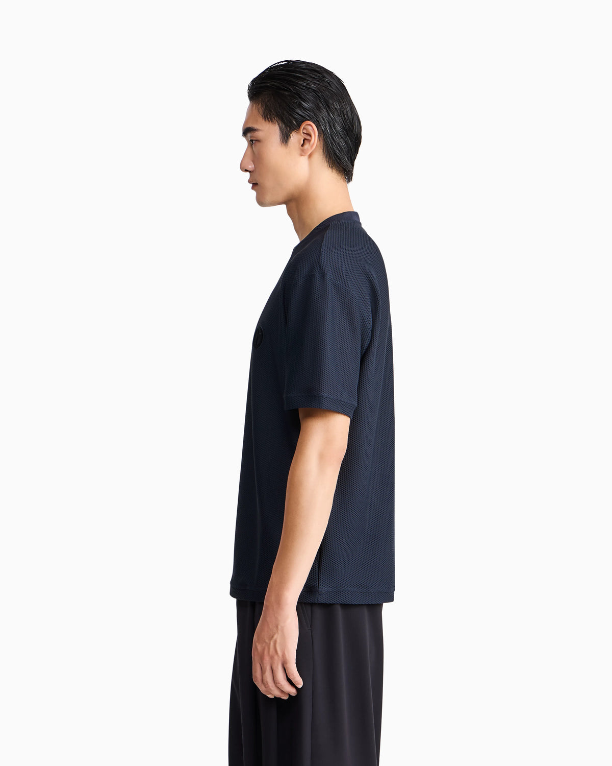 T-shirt oversized in hi-tech warp knitted honeycomb jersey