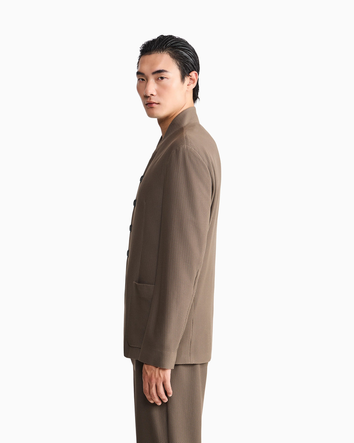 Blazer regular fit in hi-tech warp knitted honeycomb