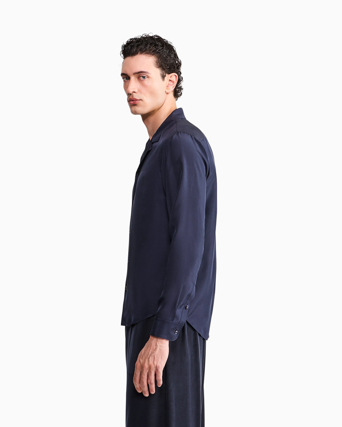 Shirt oversized in silk habotai with cupro lining