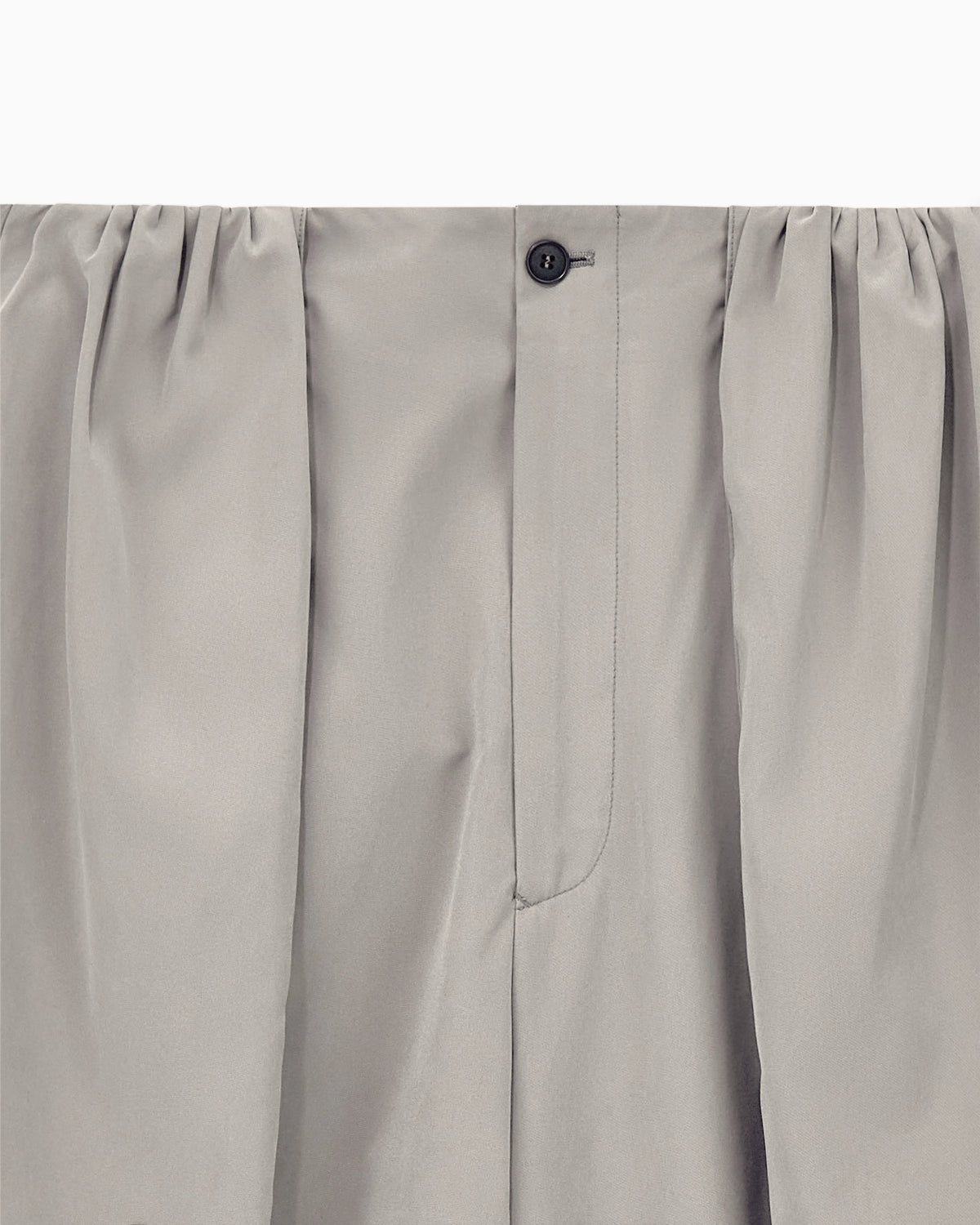 Trousers oversized in solid suede-effect sateen