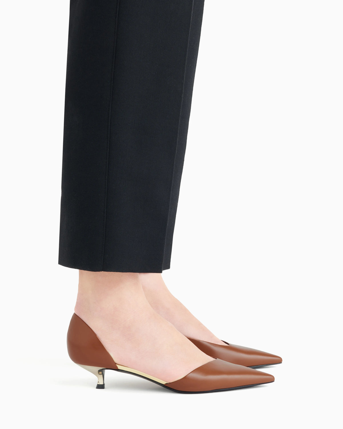 D'Orsay court shoes in calfskin