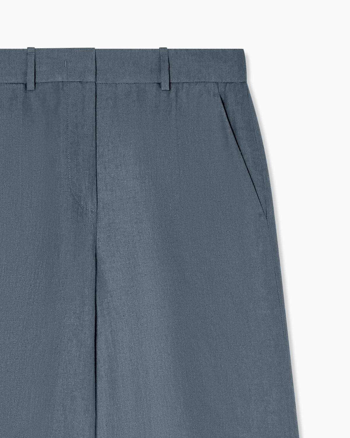 Wide-legged linen trousers